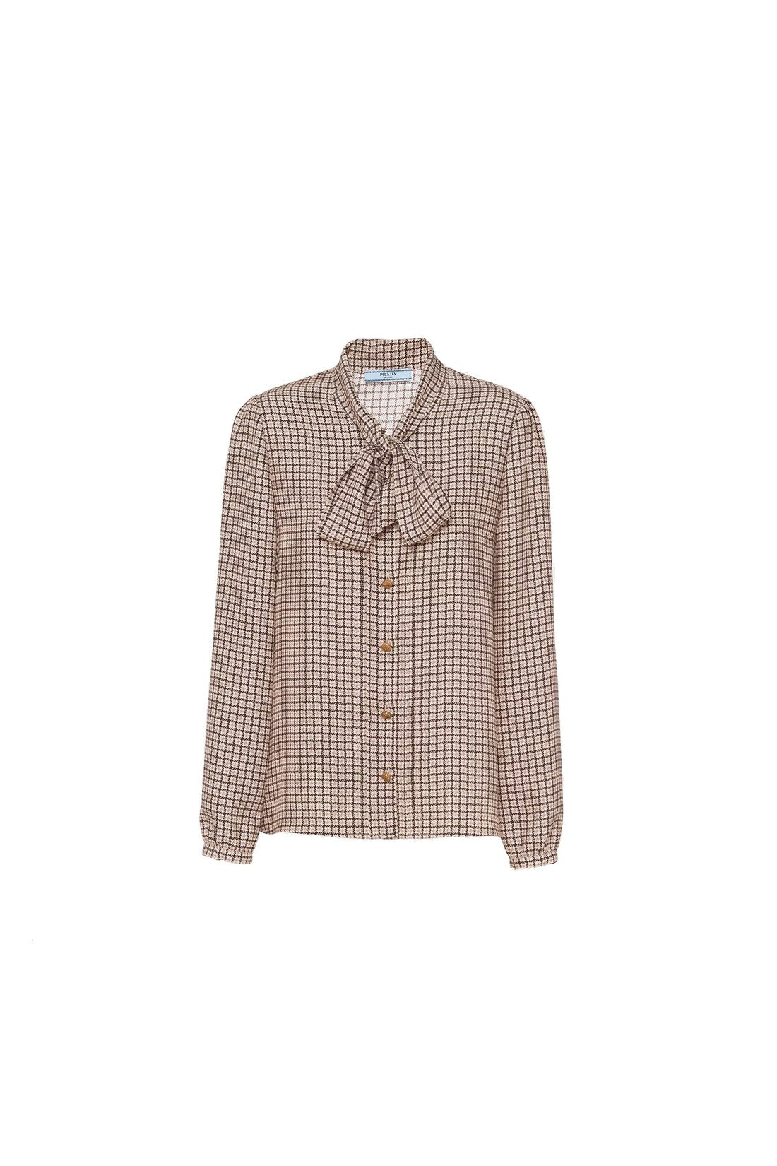 PRADA-OUTLET-SALE-Prada Pied De Poule Silk Shirt-ARCHIVIST