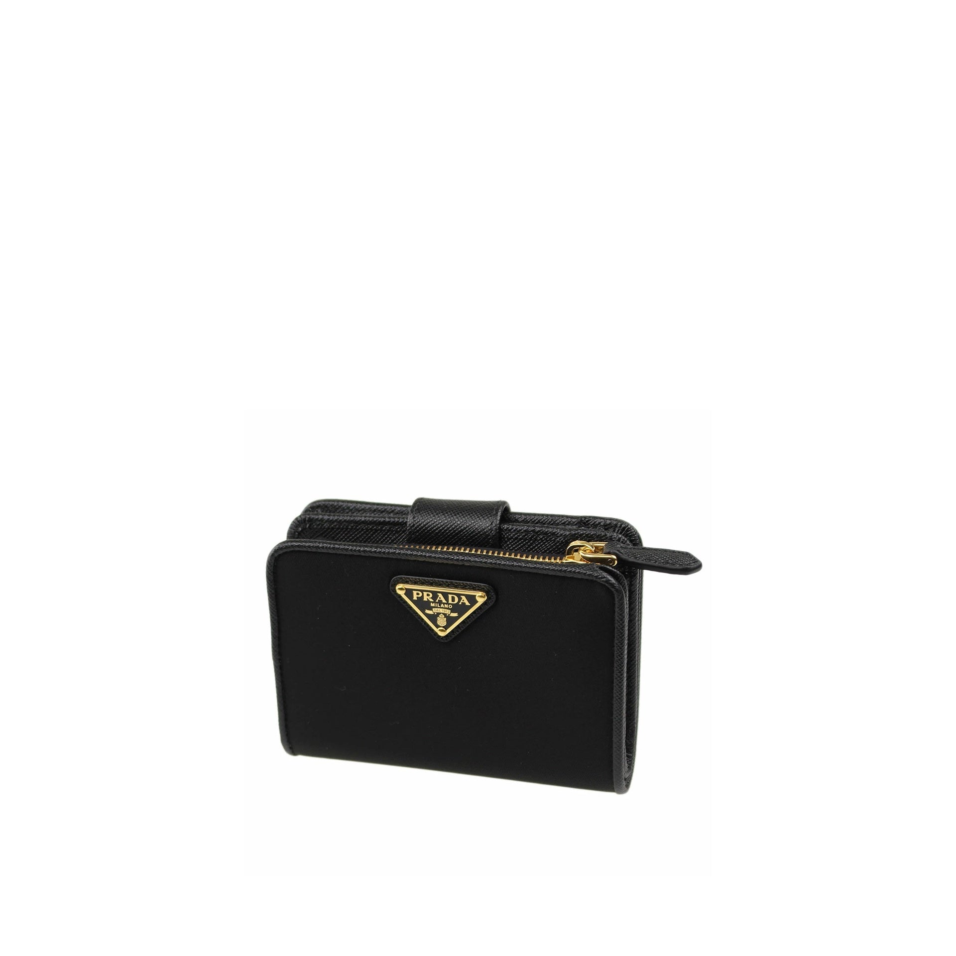 Prada Nylon and Leather French Wallet-Prada-Sale