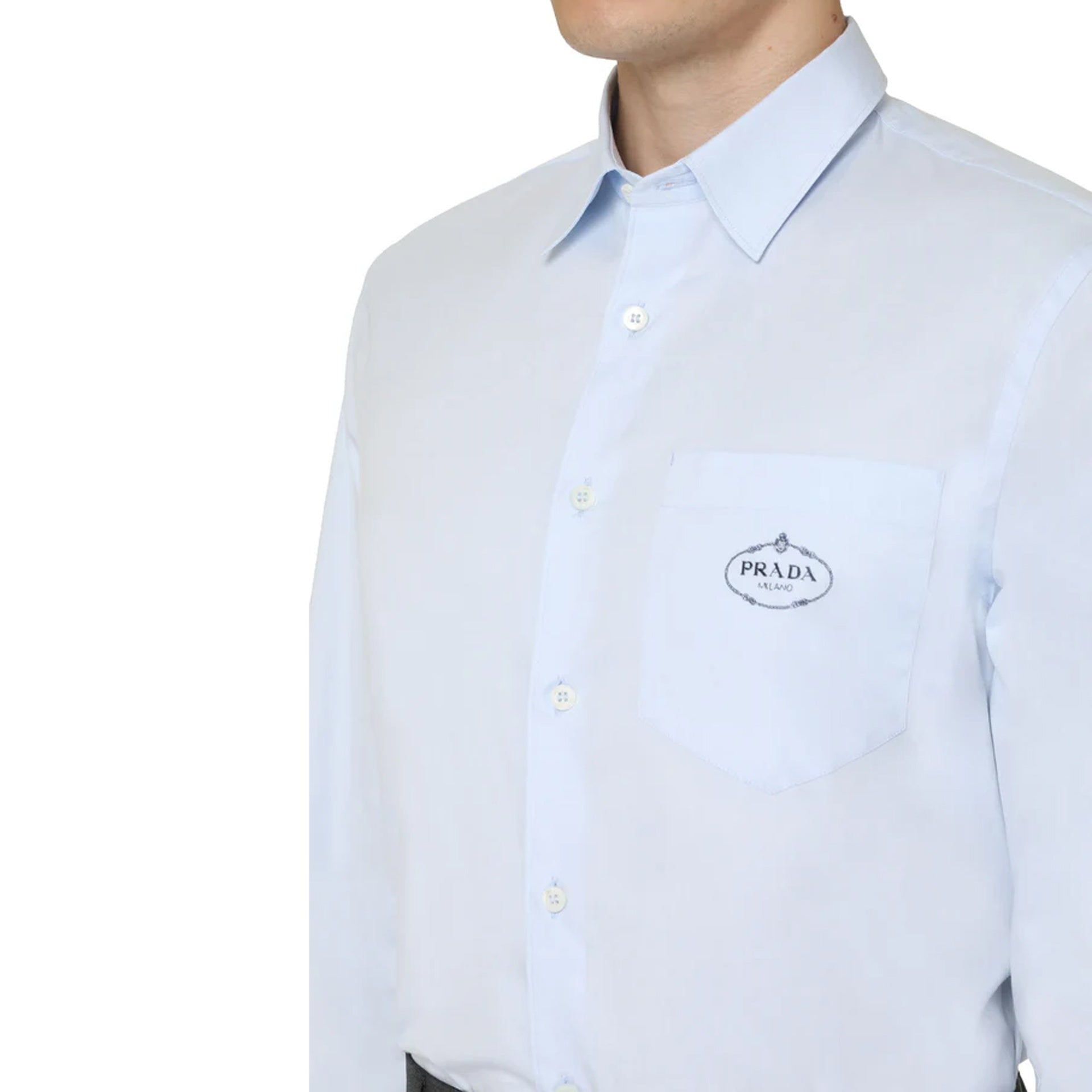 Prada Oxford Cotton Shirt-Prada-Sale