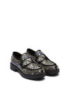 PRADA-OUTLET-SALE-Prada Rhinestone Leather Loafers-ARCHIVIST