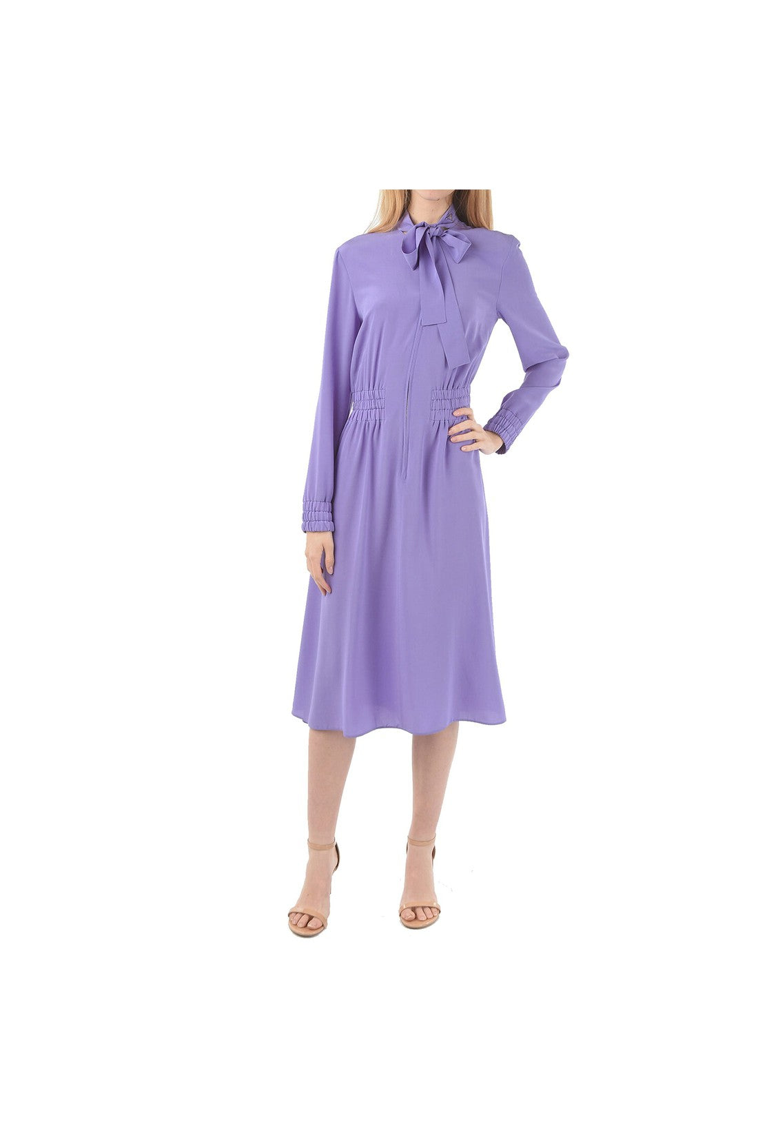 PRADA-OUTLET-SALE-Prada Tie Neck Silk Dress-ARCHIVIST