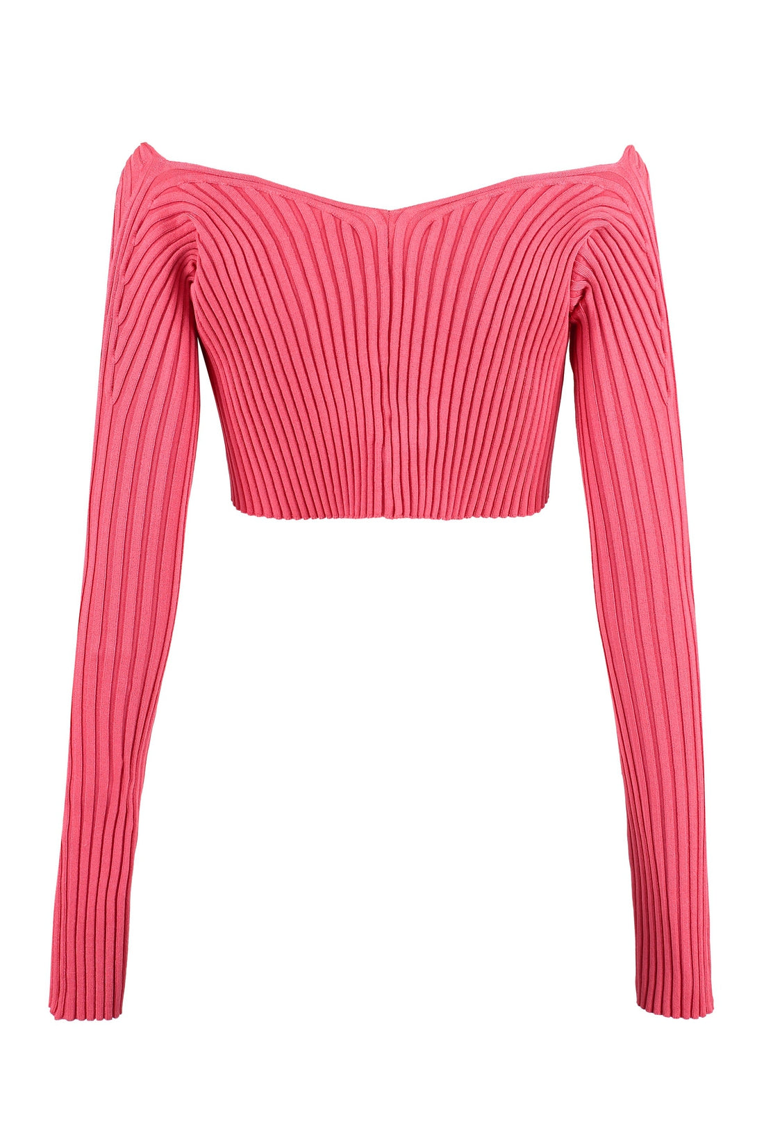 Jacquemus-OUTLET-SALE-Pralu ribbed cropped cardigan-ARCHIVIST