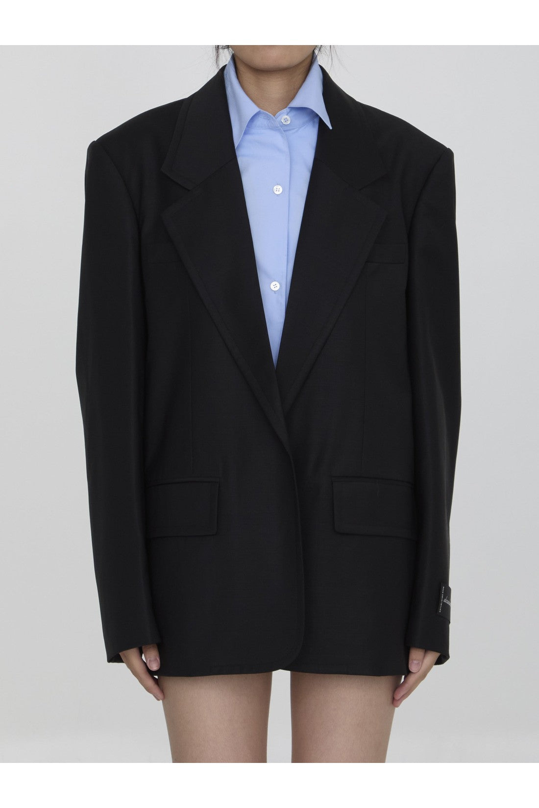 ALEXANDER WANG-OUTLET-SALE-Pre-styled oversize jacket with dickie-ARCHIVIST