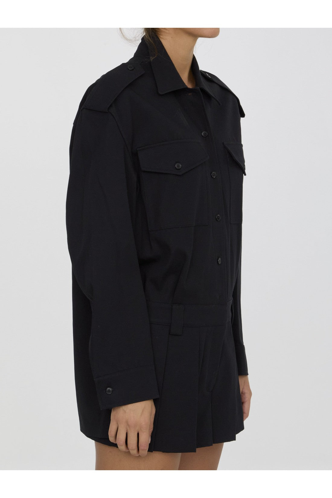 Alexander Wang-OUTLET-SALE-Pre-styled romper in cotton twill-ARCHIVIST