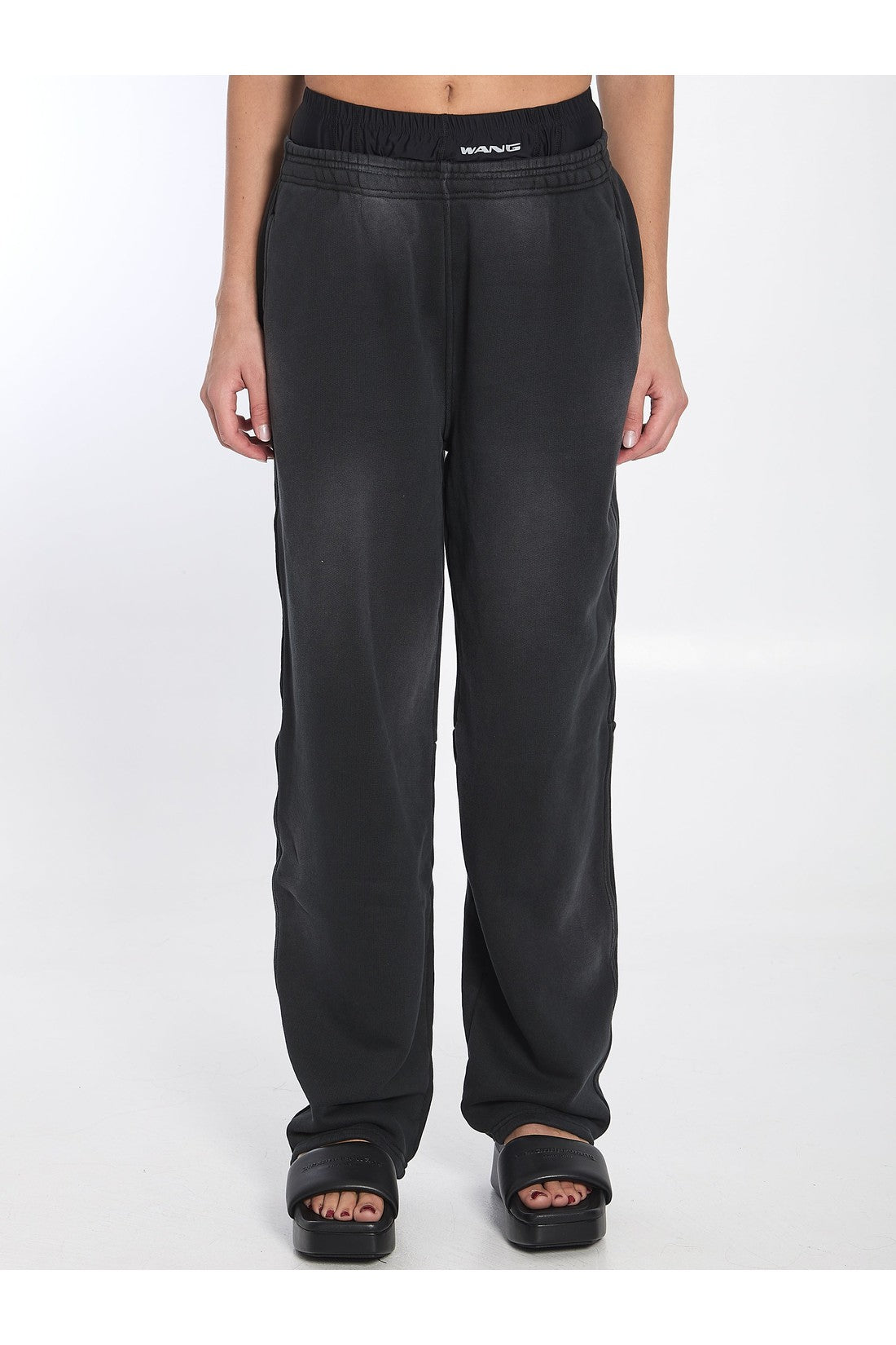 Alexander Wang-OUTLET-SALE-Pre-styled sweatpants with boxer-ARCHIVIST