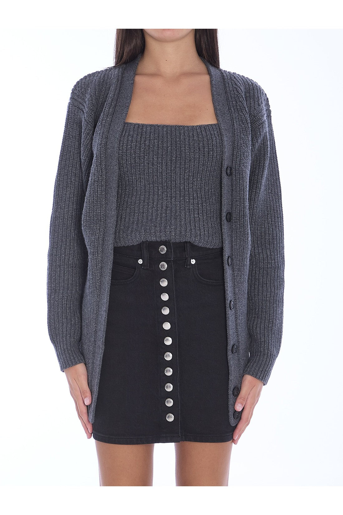 ALEXANDER WANG-OUTLET-SALE-Pre-styled twinset cardigan-ARCHIVIST