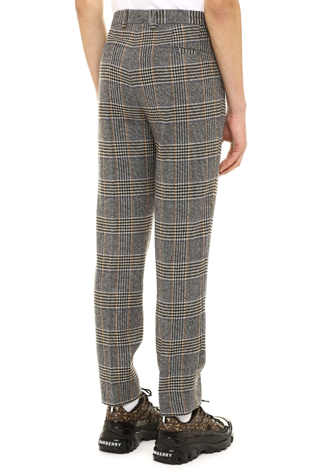 Dolce & Gabbana-OUTLET-SALE-Prince of Wales check wool trousers-ARCHIVIST