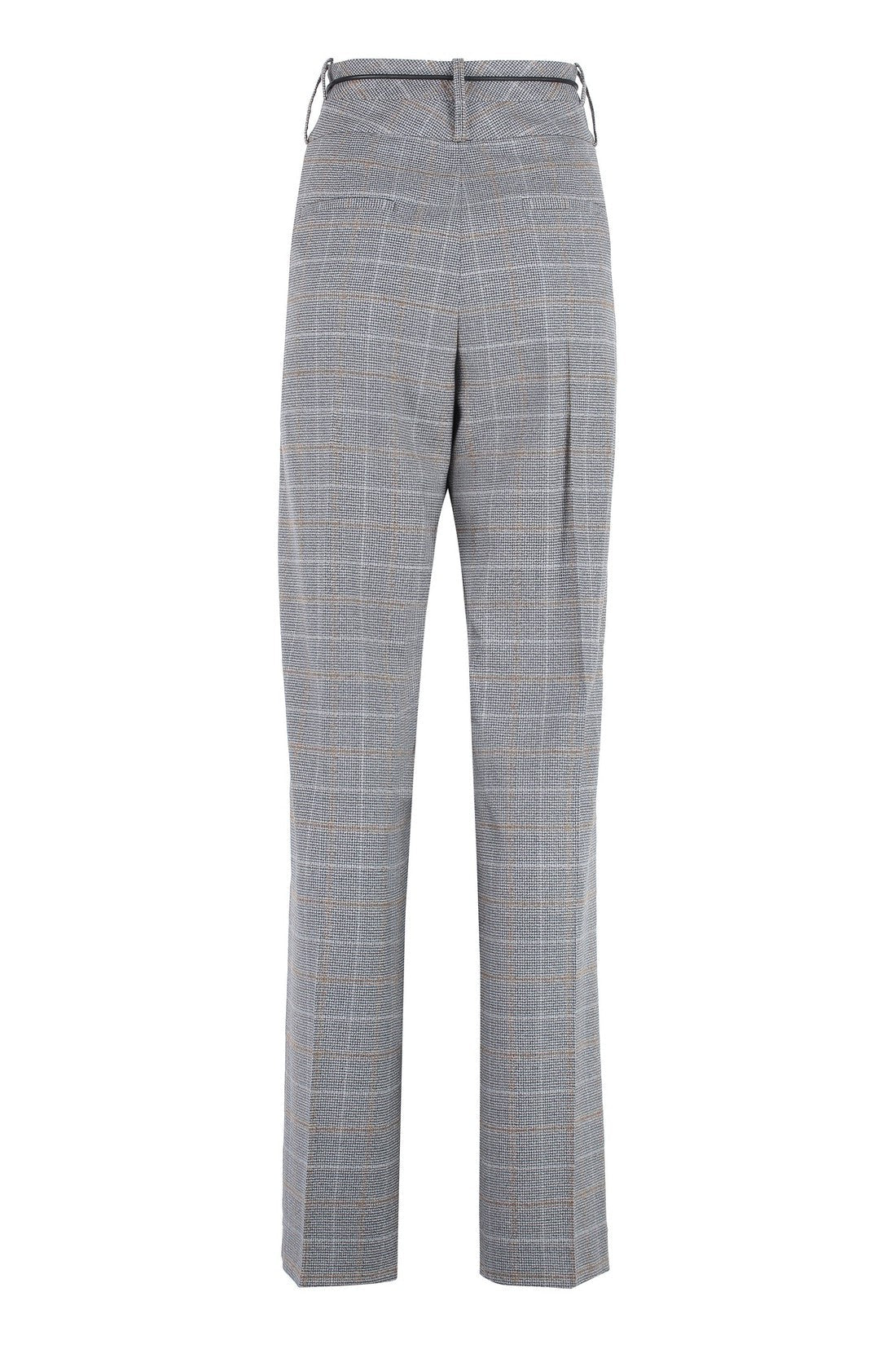 Peserico-OUTLET-SALE-Prince of Wales checked wool trousers-ARCHIVIST