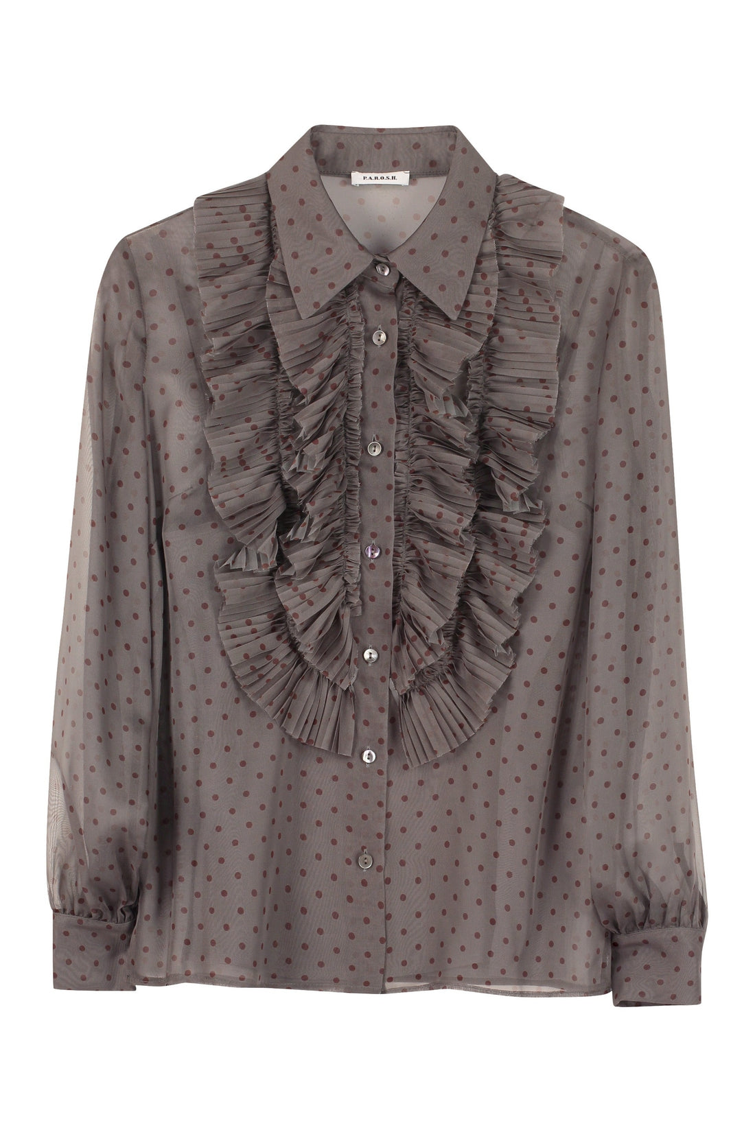 Parosh-OUTLET-SALE-Printed chiffon shirt-ARCHIVIST