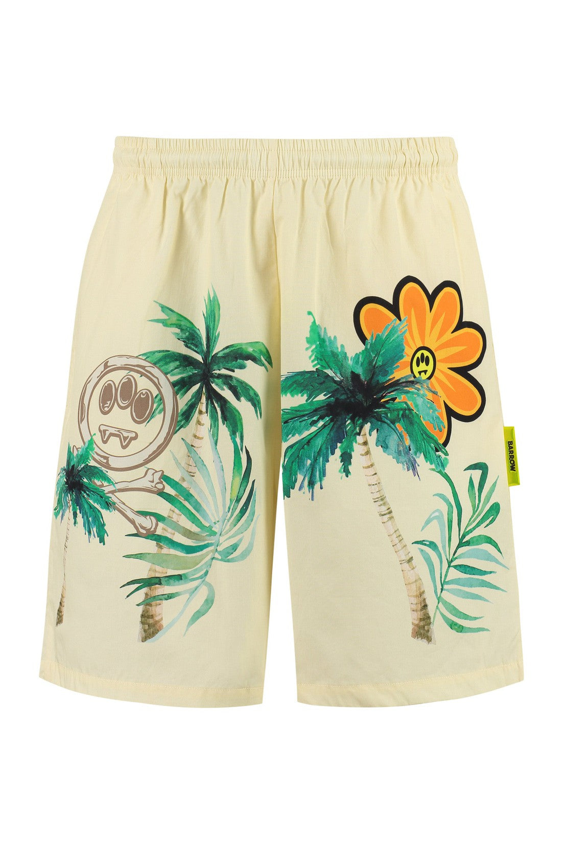 Barrow-OUTLET-SALE-Printed cotton Bermuda shorts-ARCHIVIST