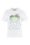 Casablanca-OUTLET-SALE-Printed cotton T-shirt-ARCHIVIST