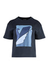 Emporio Armani-OUTLET-SALE-Printed cotton T-shirt-ARCHIVIST