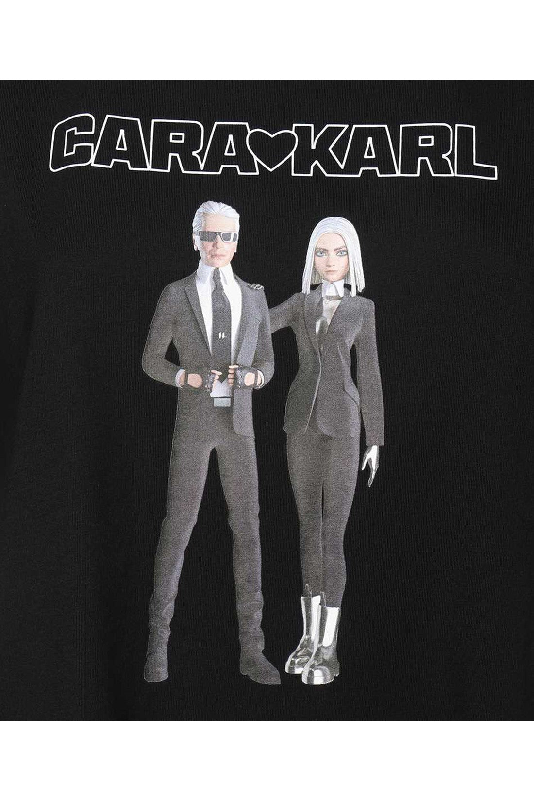 Karl Lagerfeld-OUTLET-SALE-Printed cotton T-shirt-ARCHIVIST