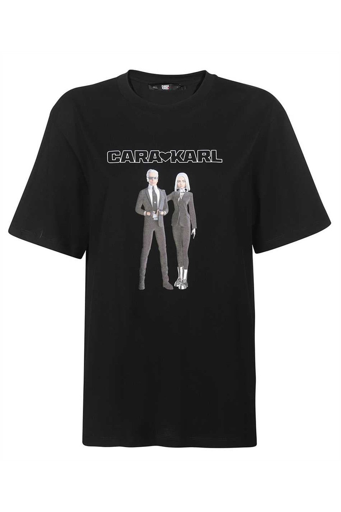 Karl Lagerfeld-OUTLET-SALE-Printed cotton T-shirt-ARCHIVIST