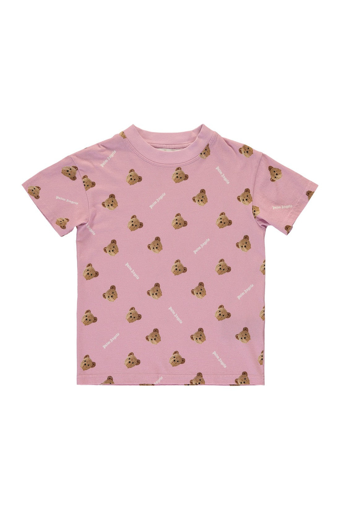 Palm Angels Kids-OUTLET-SALE-Printed cotton T-shirt-ARCHIVIST