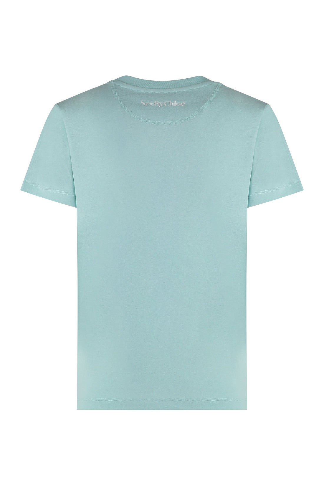 See By Chloé-OUTLET-SALE-Printed cotton T-shirt-ARCHIVIST