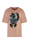 See By Chloé-OUTLET-SALE-Printed cotton T-shirt-ARCHIVIST