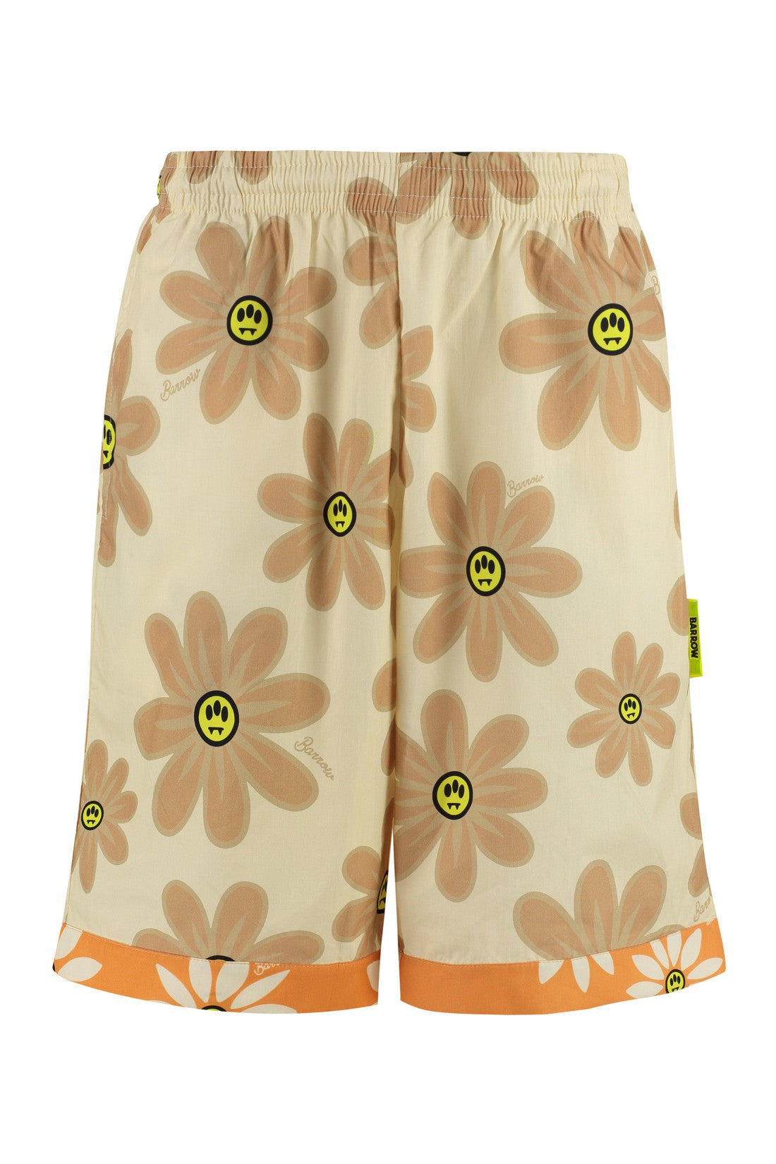 Barrow-OUTLET-SALE-Printed cotton bermuda shorts-ARCHIVIST