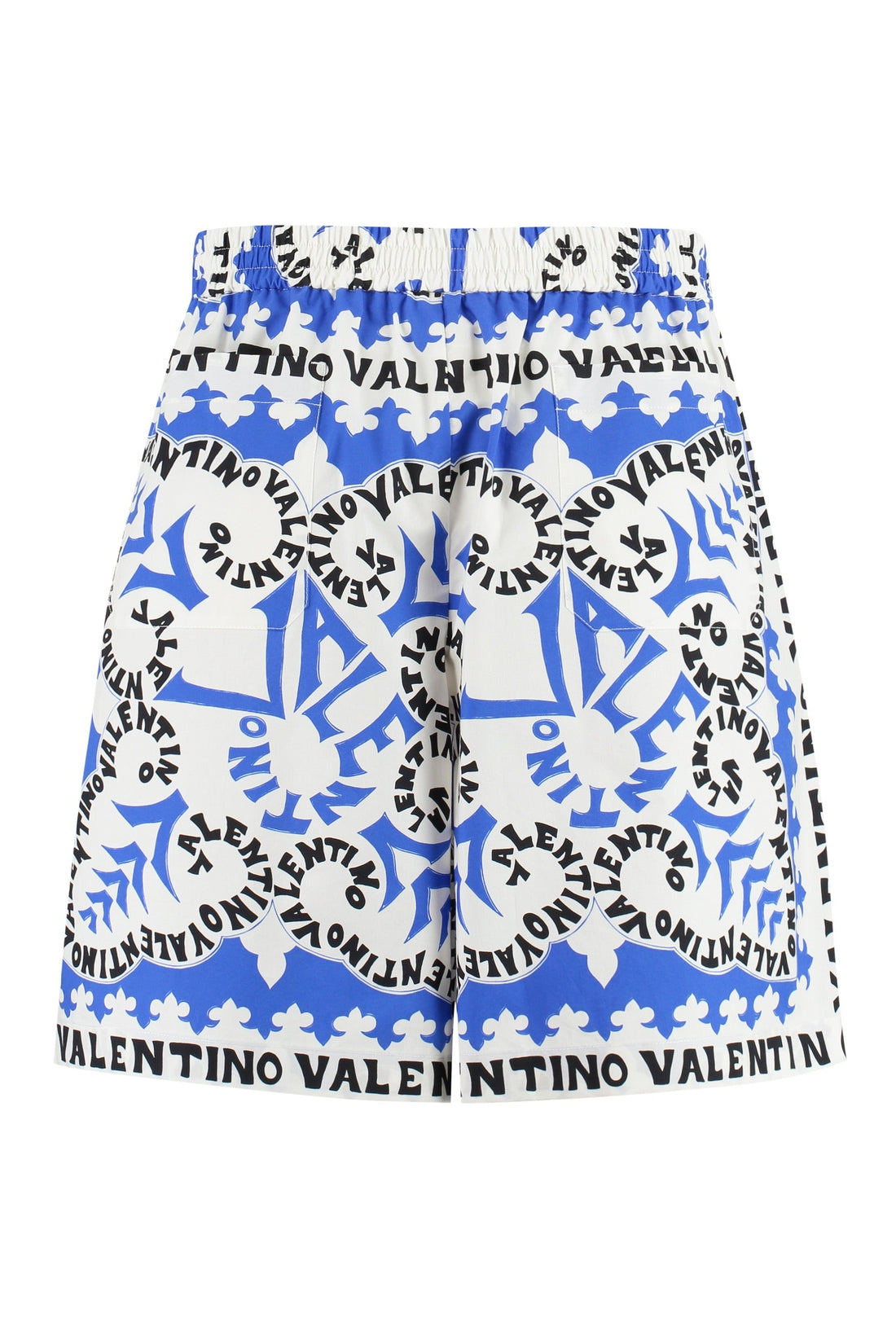 Valentino-OUTLET-SALE-Printed cotton bermuda shorts-ARCHIVIST