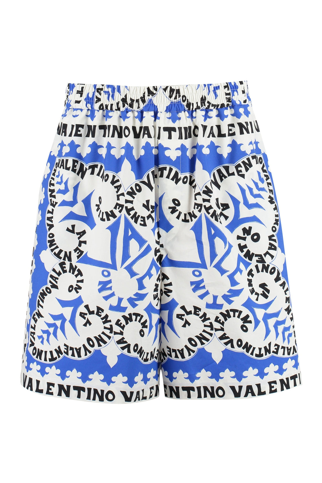Valentino-OUTLET-SALE-Printed cotton bermuda shorts-ARCHIVIST