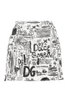 Dolce & Gabbana-OUTLET-SALE-Printed cotton mini skirt-ARCHIVIST