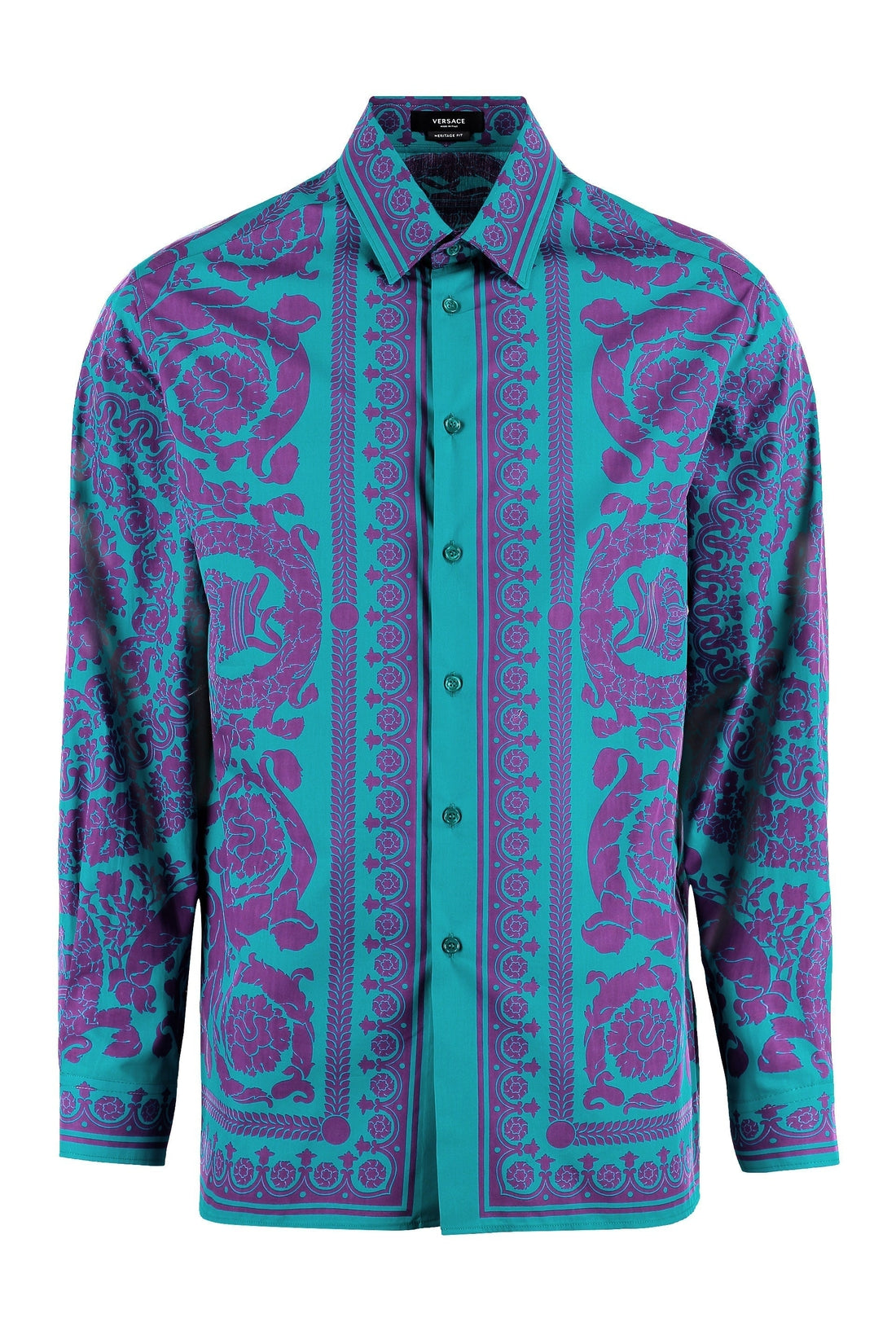 Versace-OUTLET-SALE-Printed cotton shirt-ARCHIVIST