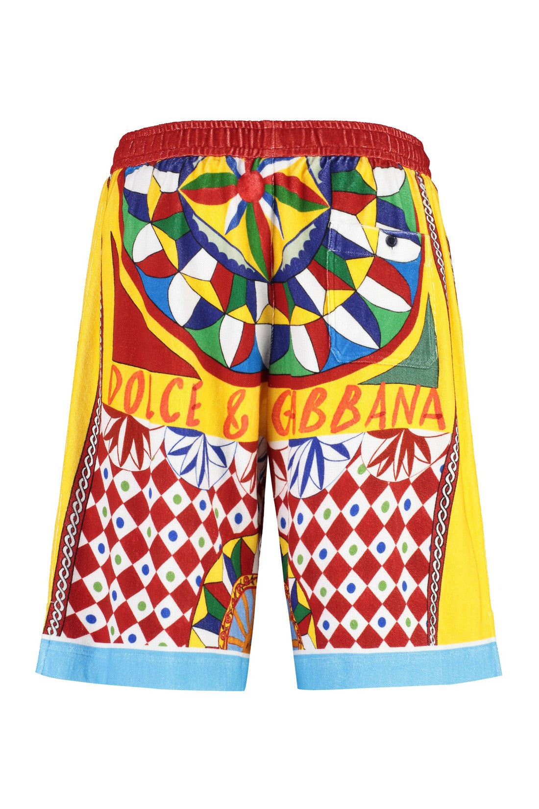 Dolce & Gabbana-OUTLET-SALE-Printed cotton shorts-ARCHIVIST