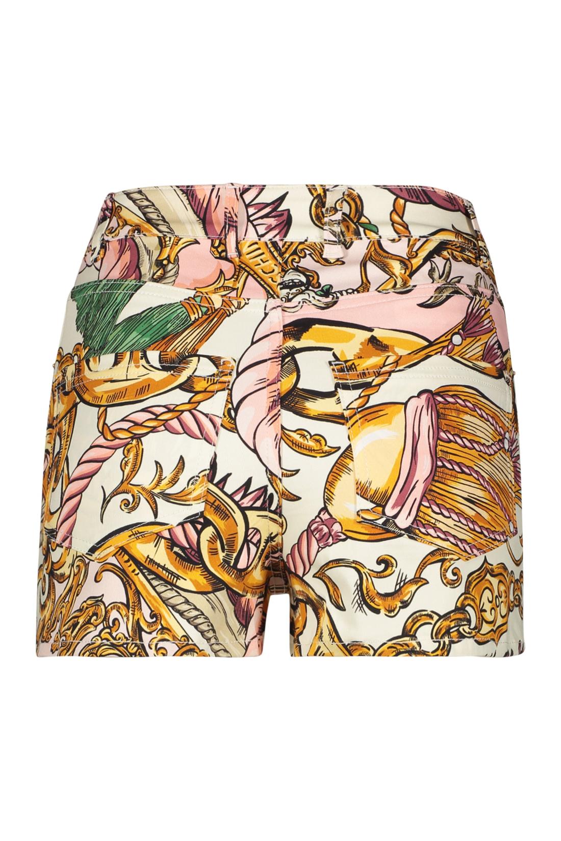 Moschino-OUTLET-SALE-Printed cotton shorts-ARCHIVIST