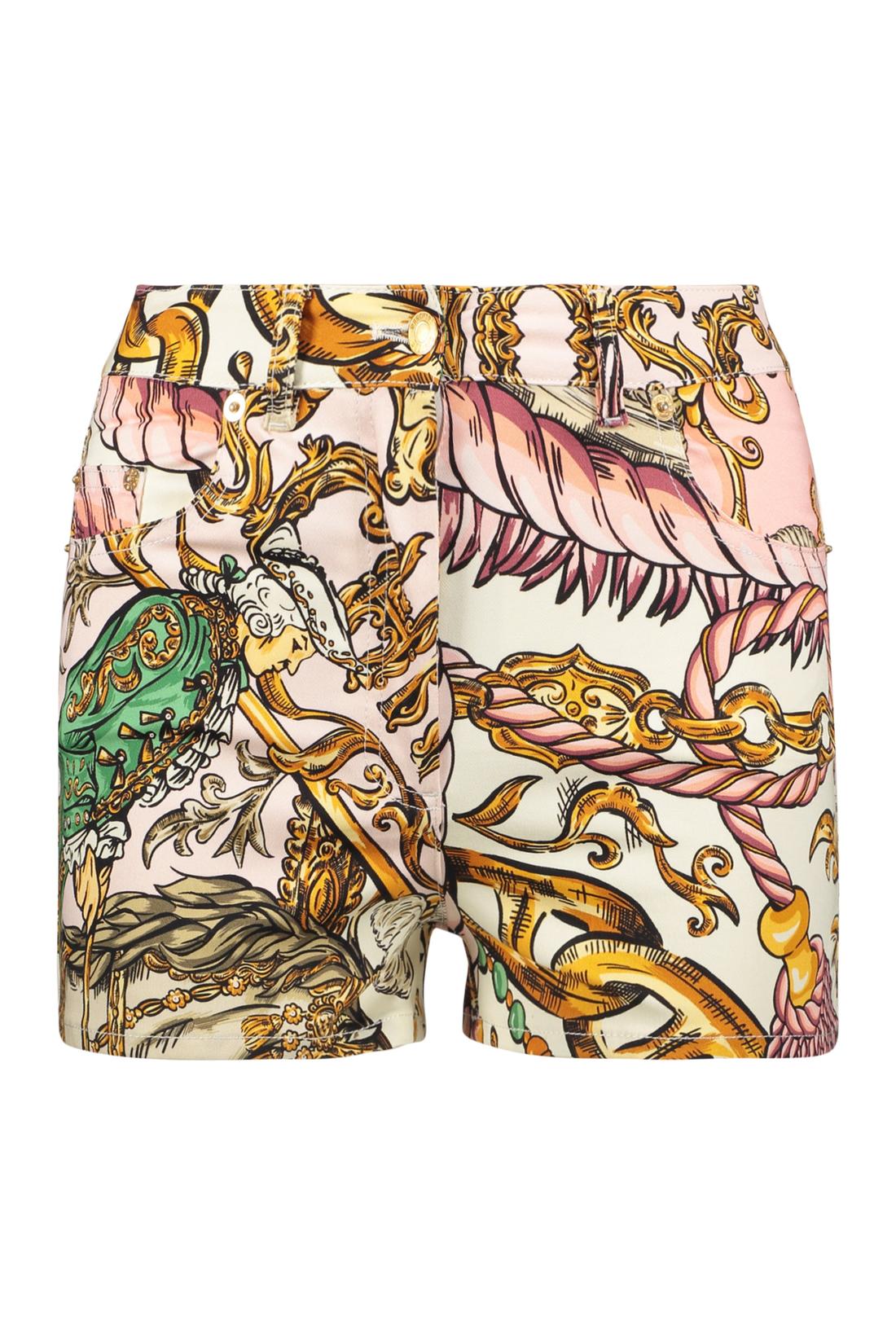 Moschino-OUTLET-SALE-Printed cotton shorts-ARCHIVIST