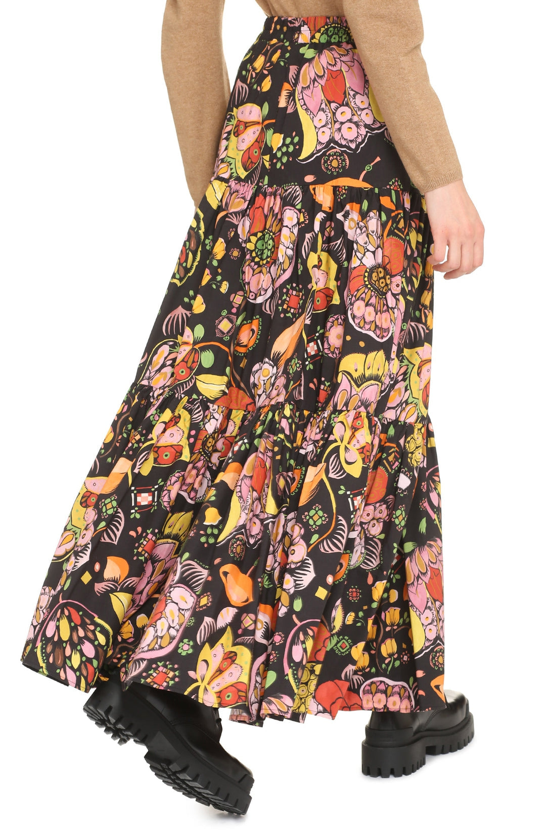 La DoubleJ-OUTLET-SALE-Printed cotton skirt-ARCHIVIST