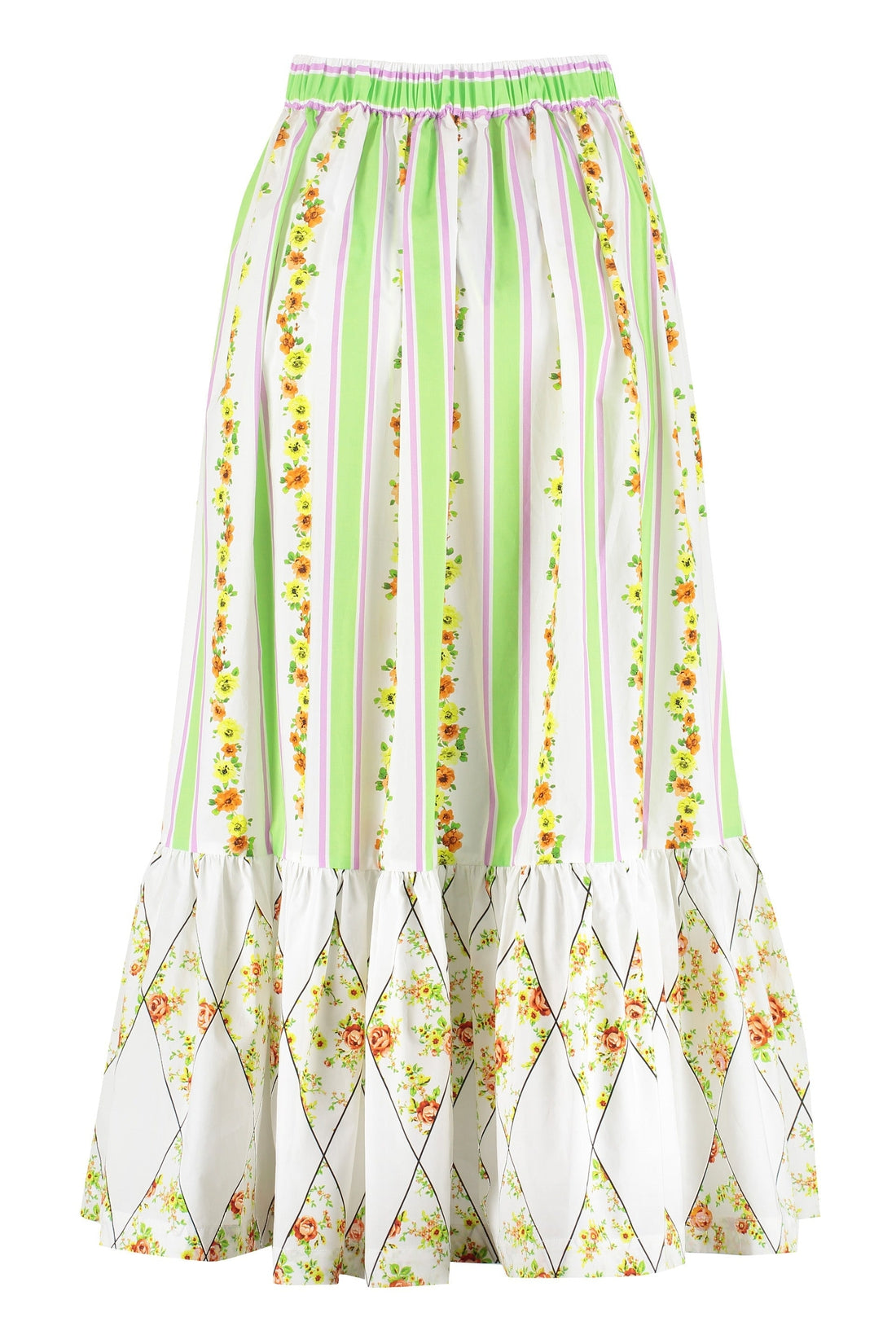 MSGM-OUTLET-SALE-Printed cotton skirt-ARCHIVIST