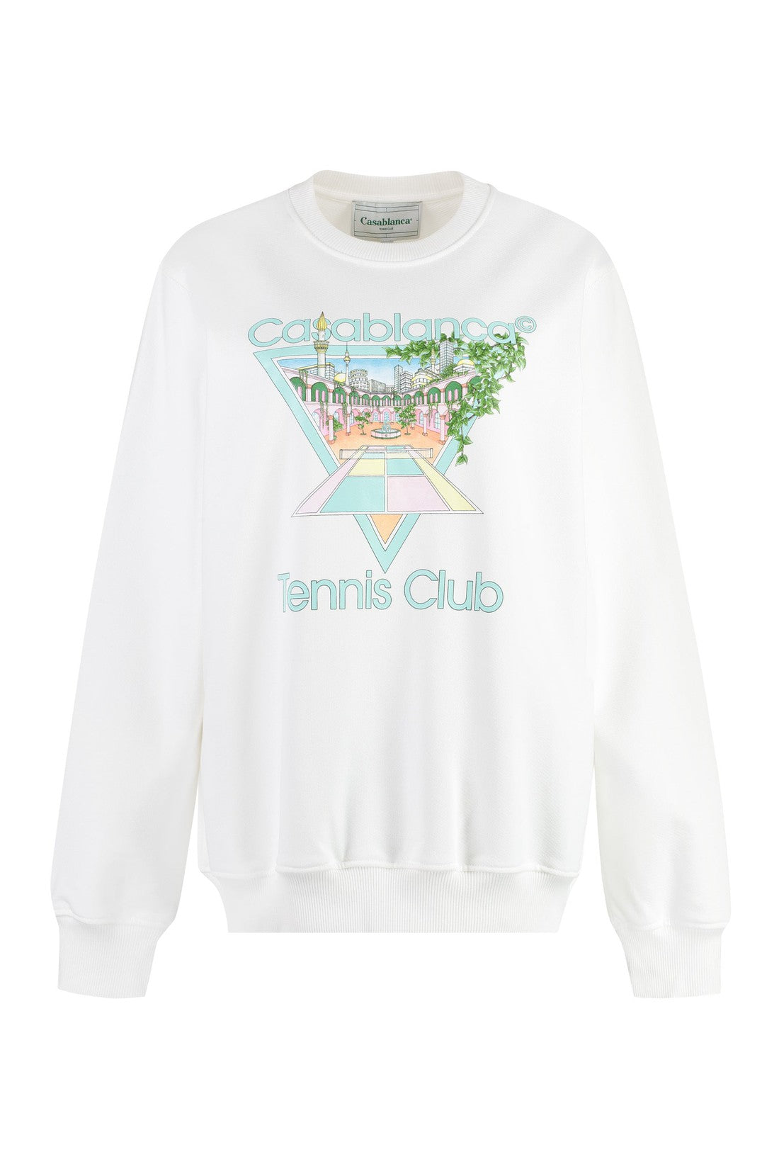 Casablanca-OUTLET-SALE-Printed cotton sweatshirt-ARCHIVIST