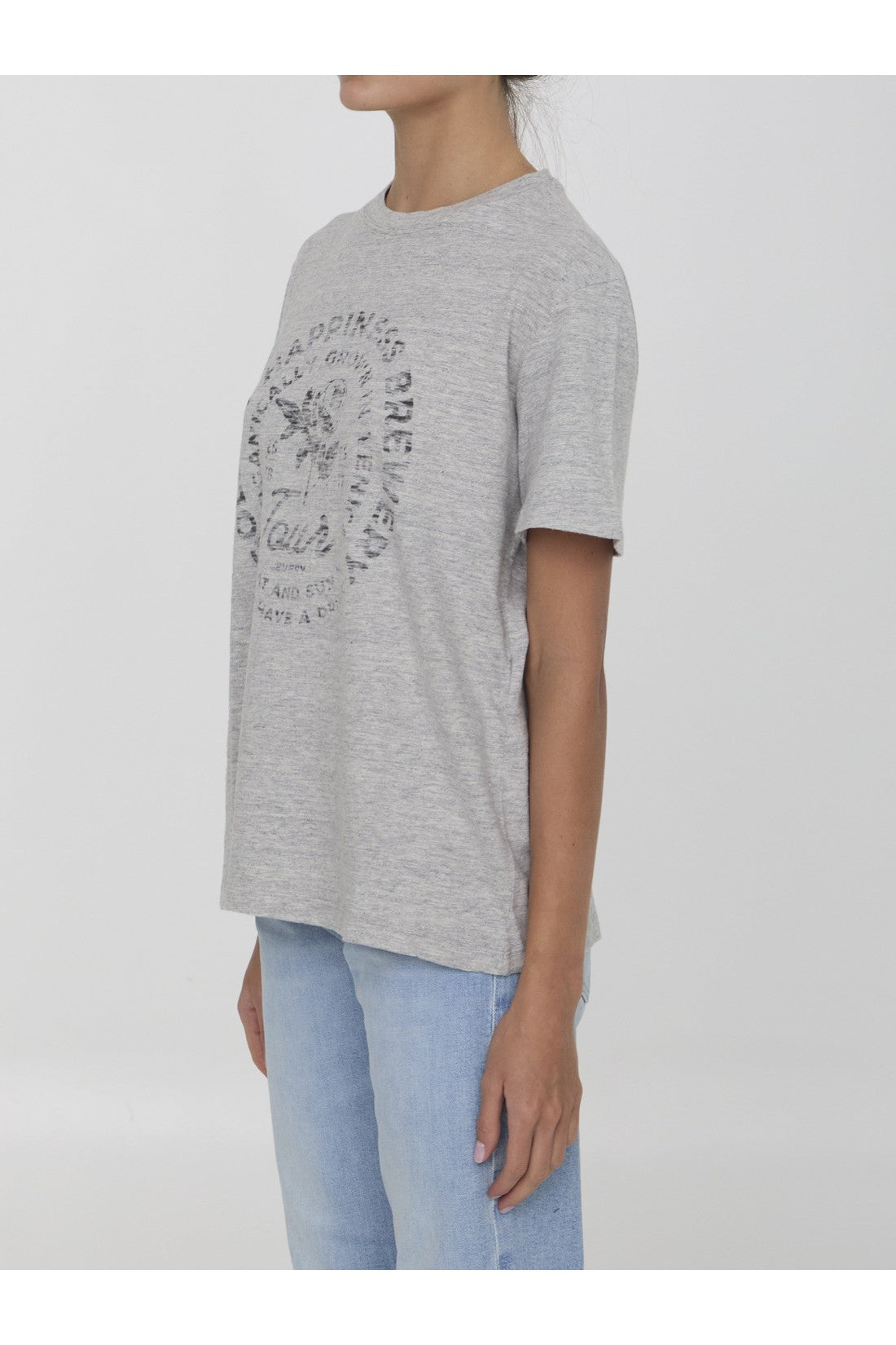 GOLDEN GOOSE-OUTLET-SALE-Printed cotton t-shirt-ARCHIVIST