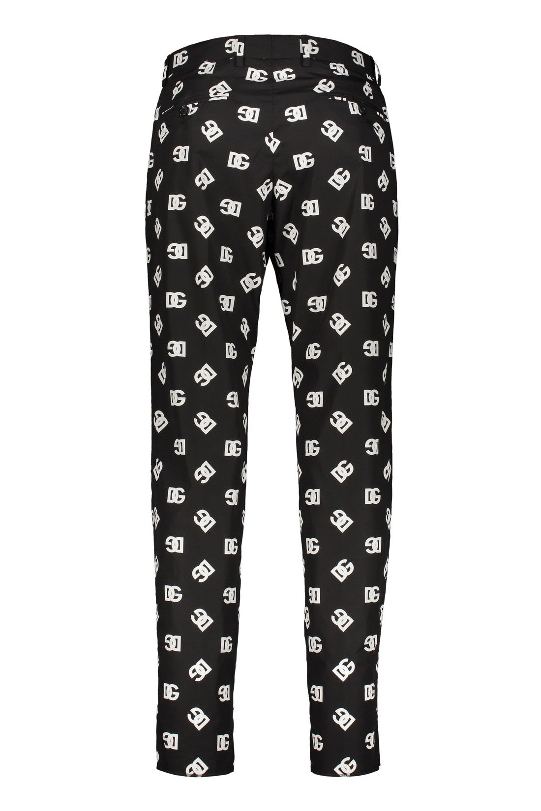 Dolce & Gabbana-OUTLET-SALE-Printed cotton trousers-ARCHIVIST