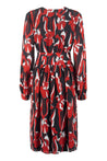 Boutique Moschino-OUTLET-SALE-Printed crepe dress-ARCHIVIST