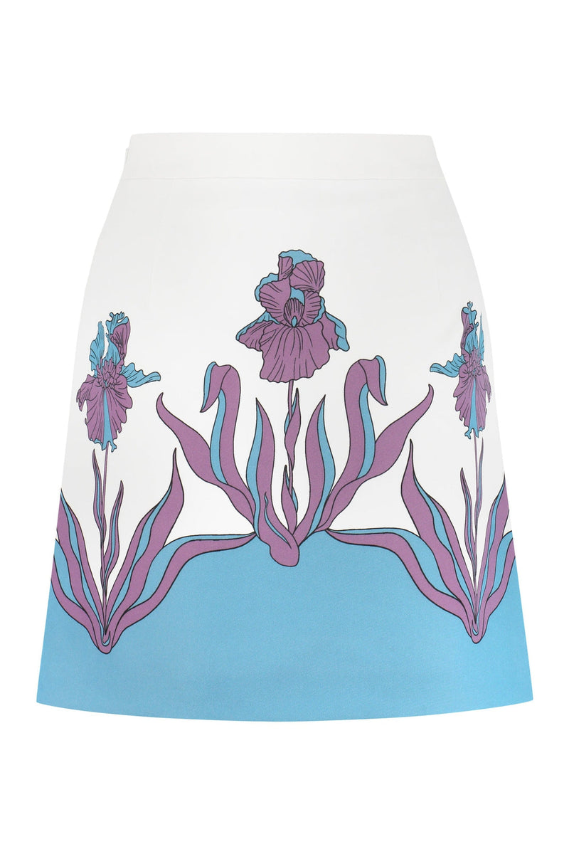 Boutique Moschino-OUTLET-SALE-Printed crepe skirt-ARCHIVIST