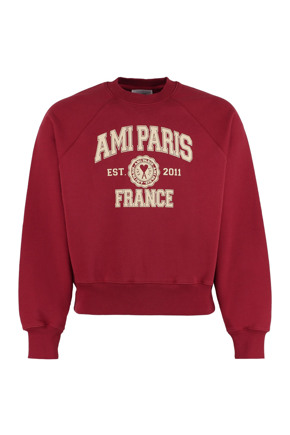AMI PARIS-OUTLET-SALE-Printed crew-neck sweatshirt-ARCHIVIST