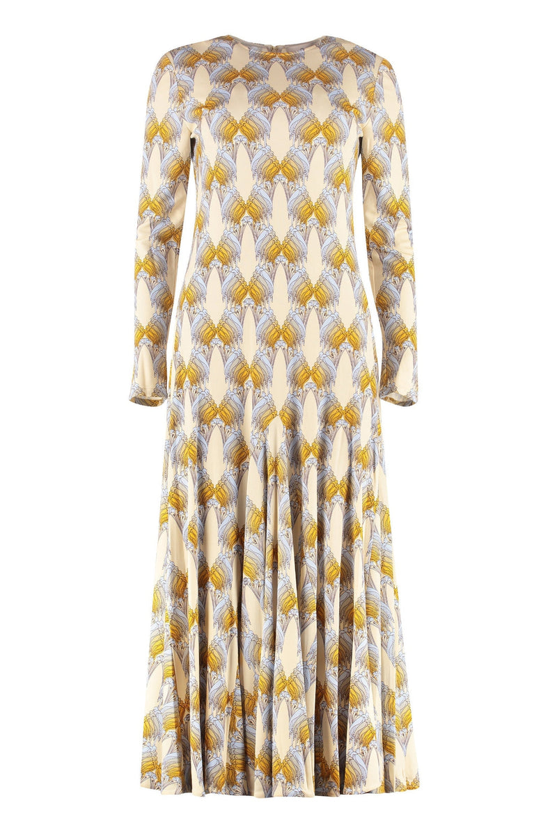 Tory Burch-OUTLET-SALE-Printed flared dress-ARCHIVIST