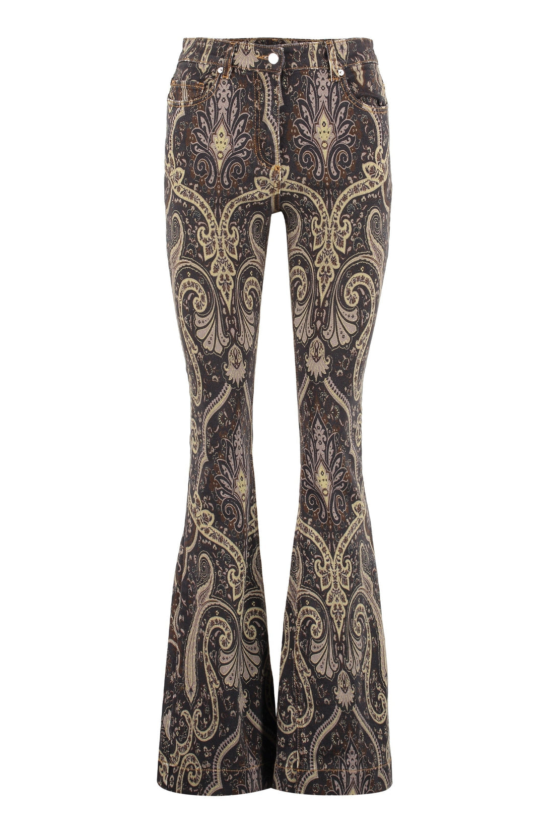 Etro-OUTLET-SALE-Printed flared jeans-ARCHIVIST