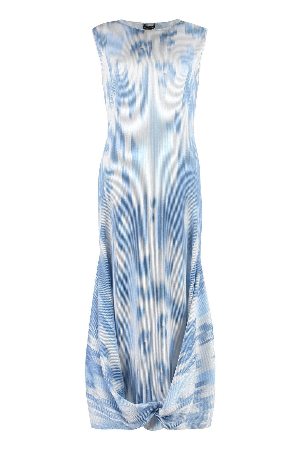 Giorgio Armani-OUTLET-SALE-Printed jersey long dress-ARCHIVIST