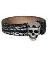 Alexander McQueen-OUTLET-SALE-Printed leather belt-ARCHIVIST