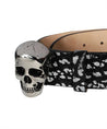 Alexander McQueen-OUTLET-SALE-Printed leather belt-ARCHIVIST