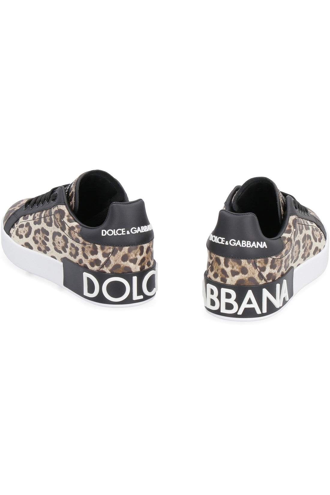 Dolce & Gabbana-OUTLET-SALE-Printed leather sneakers-ARCHIVIST