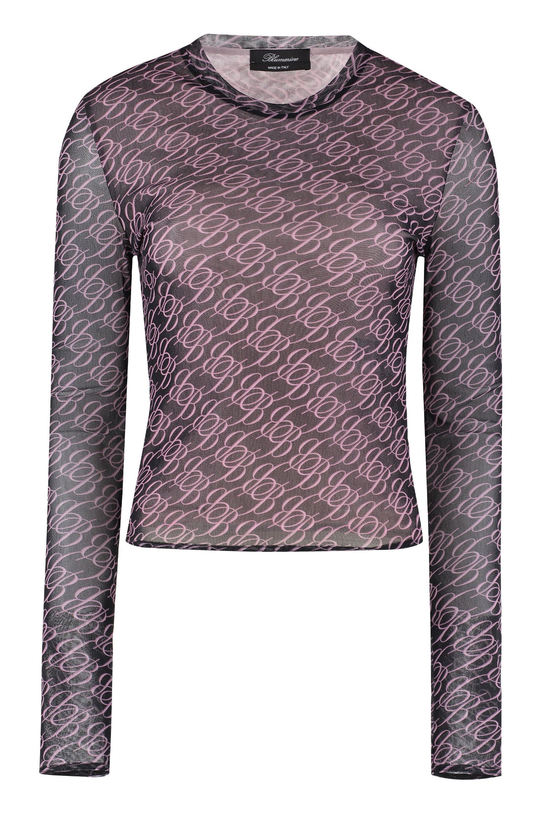Blumarine-OUTLET-SALE-Printed long-sleeve top-ARCHIVIST