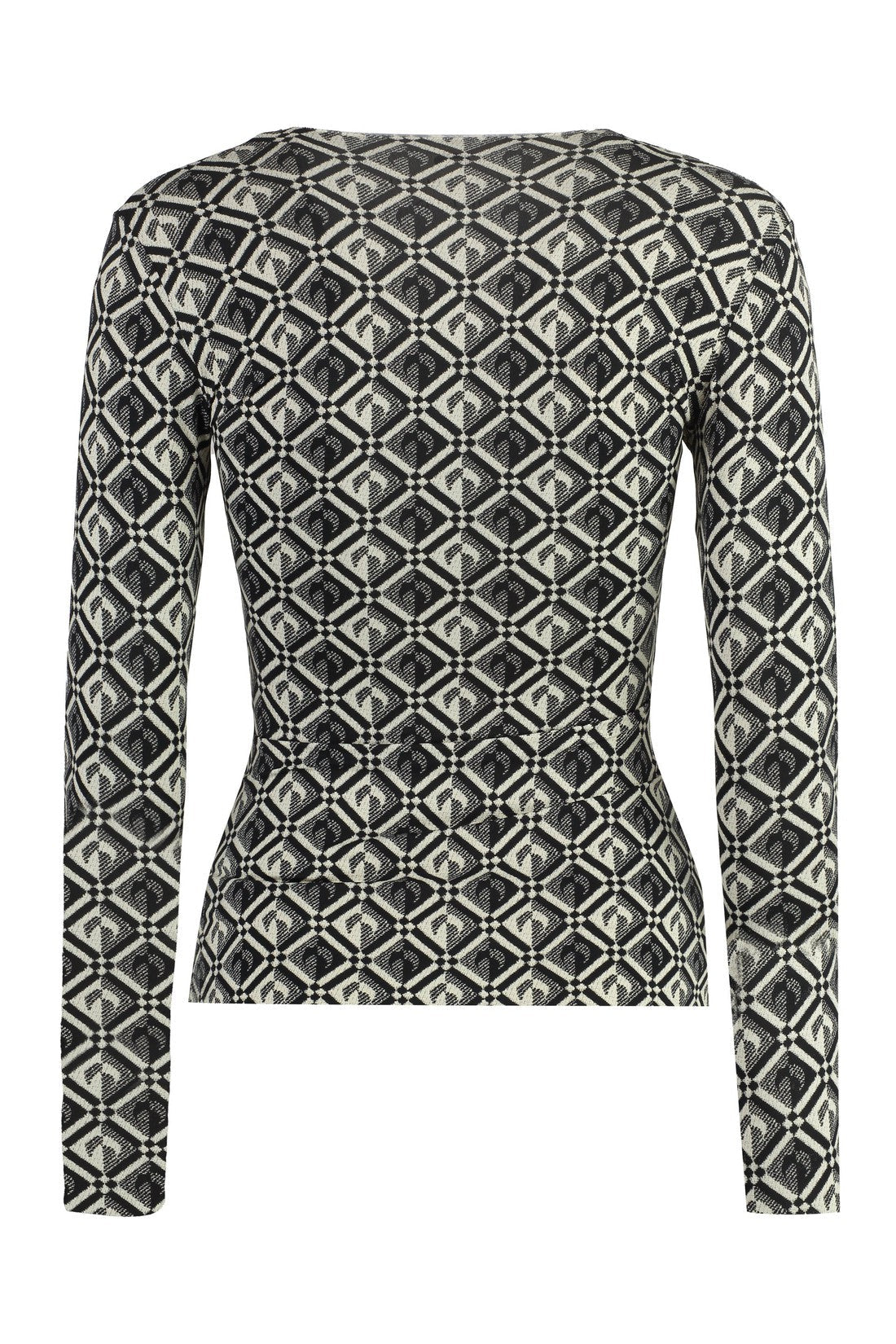 Marine Serre-OUTLET-SALE-Printed long-sleeve top-ARCHIVIST