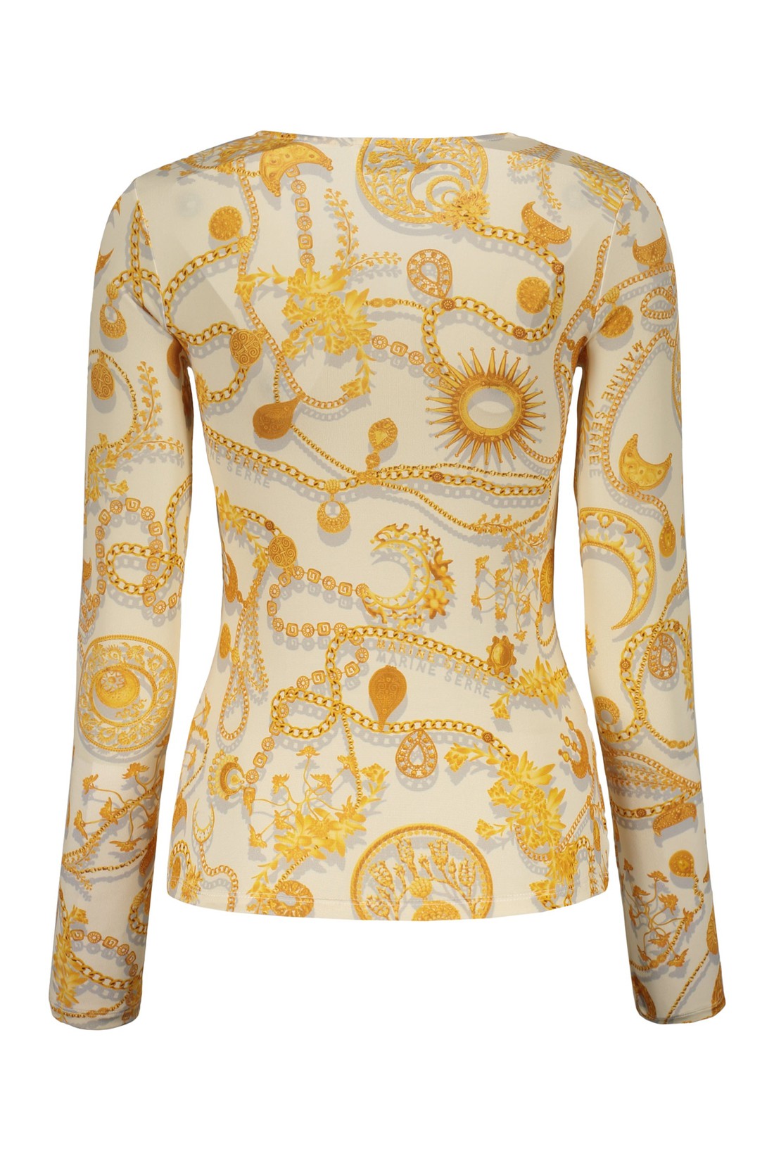 Marine Serre-OUTLET-SALE-Printed long-sleeve top-ARCHIVIST