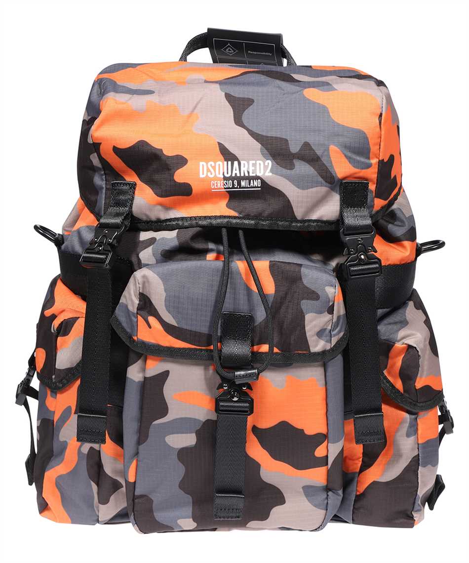 Dsquared2-OUTLET-SALE-Printed nylon backpack-ARCHIVIST