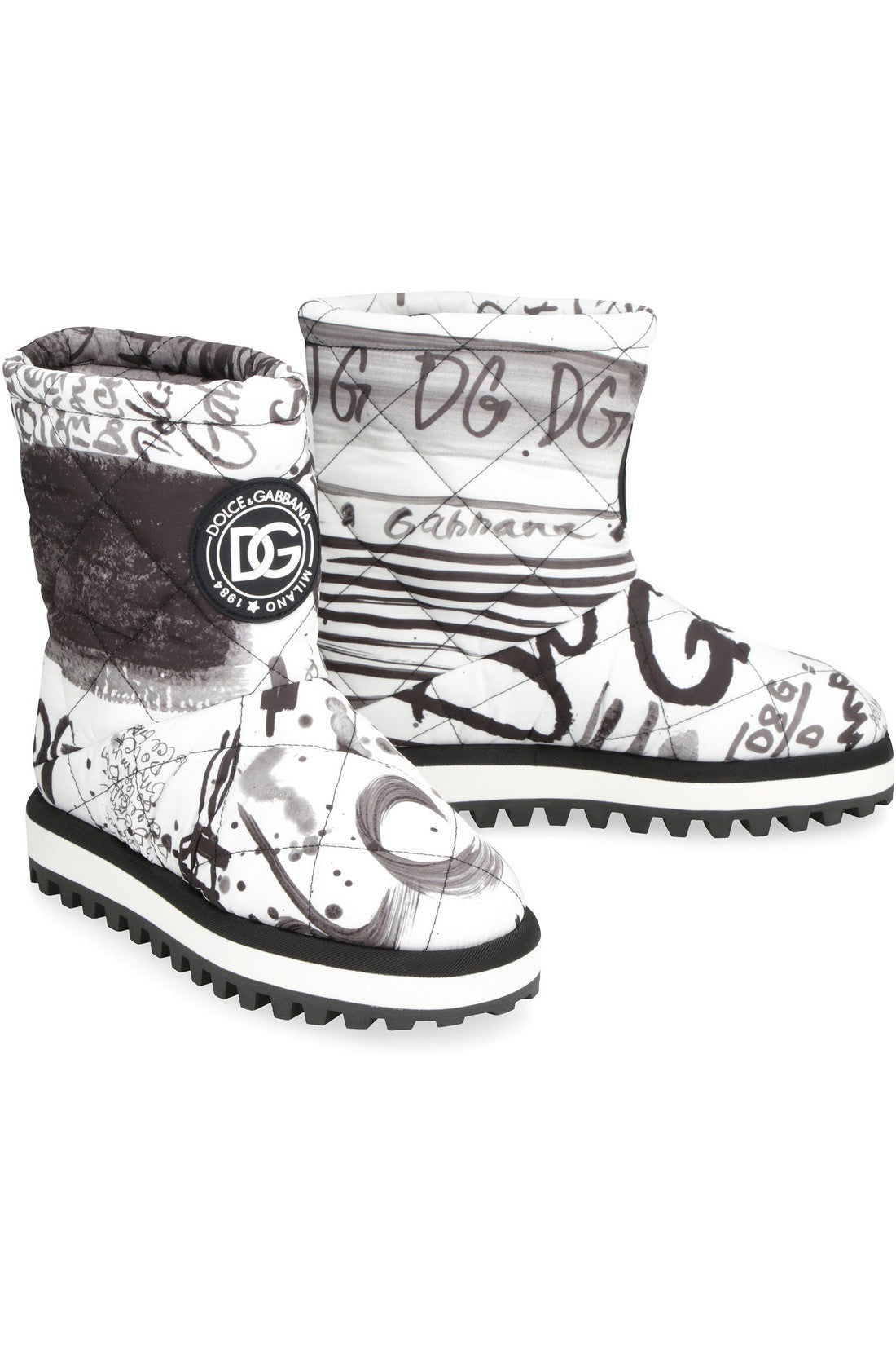 Dolce & Gabbana-OUTLET-SALE-Printed nylon boots-ARCHIVIST