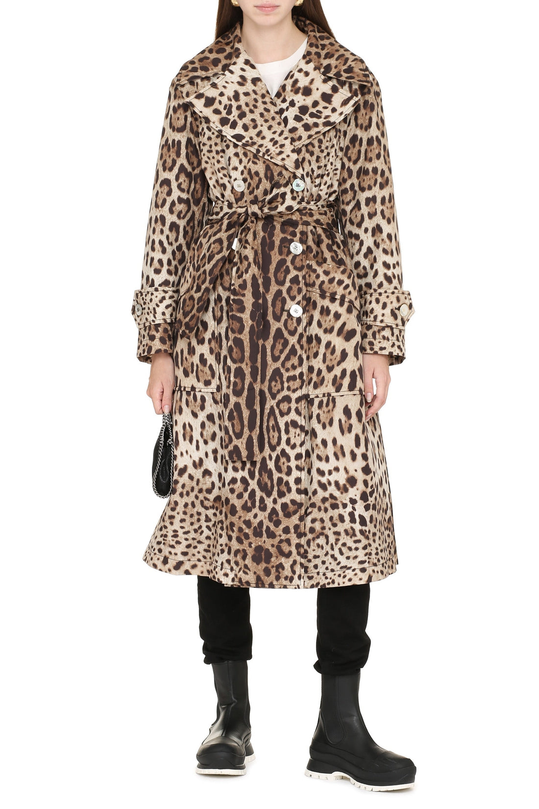 Dolce & Gabbana-OUTLET-SALE-Printed nylon trench coat-ARCHIVIST