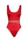 Balmain-OUTLET-SALE-Printed one-piece swimsuit-ARCHIVIST